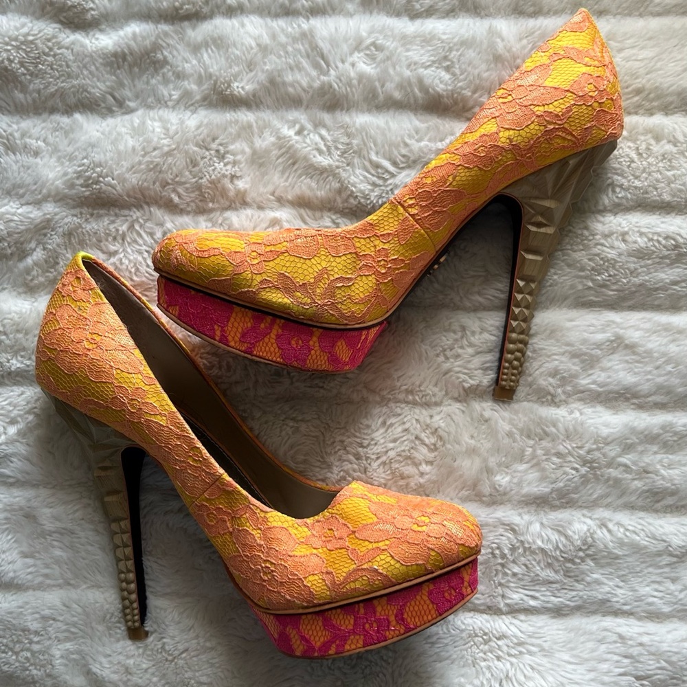 Rachel Rachel Roy Lace High Heels